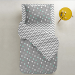 Комплект дитячої постільної білизни STAR ZIG ZIGZAG GREY - image-1